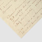 Handgeschreven Frans script Tissuepapier (Detail)