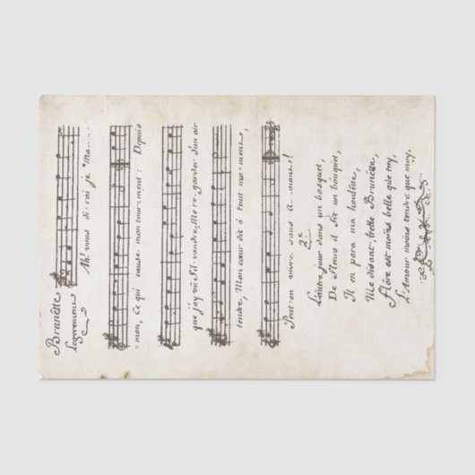  Handgeschreven Frans Twinkle Little Star Tissuepapier (Voorkant)