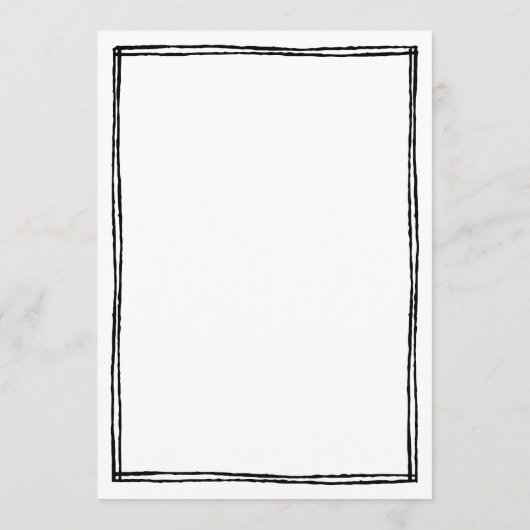 Handgeschreven Franse bruiloft Menu (Achterkant)