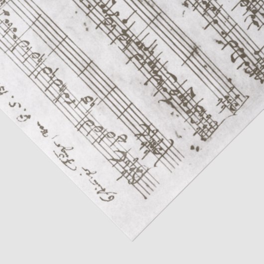 , handgeschreven Fugue 1700 Tissuepapier (Detail)