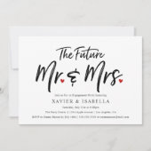 Handgeschreven Future Mr & Mrs Engagement Party Kaart (Voorkant)