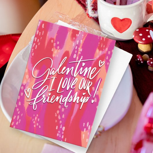 Handgeschreven Galentine's Day Feestdagen Kaart