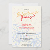 Handgeschreven Galentine's Day Script Coquette Bow Kaart (Voorkant)