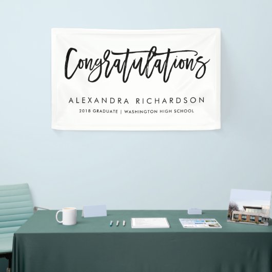 Handgeschreven Gefeliciteerd | Afstuderen | Spandoek (Beurs)