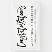 Handgeschreven Gefeliciteerd | Afstuderen | Spandoek (Verticaal)