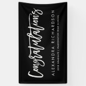 Handgeschreven Gefeliciteerd | Afstuderen | Spandoek (Verticaal)