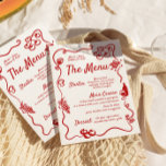 Handgeschreven geïllustreerd Wavy Border grillig m<br><div class="desc">Handgeschreven Geïllustreerd Wavy Border Whimsical Menu Dit gebeurtenismenu is voorzien van handgeschreven lettertype en handgetekende afbeeldingen met een wasachtige rand. Perfect voor elk vrijgezellenfeest,  bruiloft,  verjaardagsfeest of repetitiediner! De kleur van tekst en afbeeldingen is bewerkbaar.</div>
