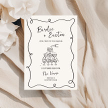 Handgeschreven geïllustreerde Champagne Tower brui