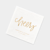 Handgeschreven gejuich gepersonaliseerd folie servetten (Links)