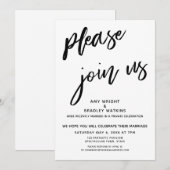 Handgeschreven Gelieve Ons Na De Ontvangst Te Verg Kaart (Voorkant / Achterkant)