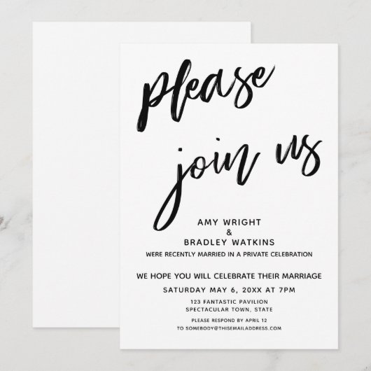 Handgeschreven Gelieve Ons Na De Ontvangst Te Verg Kaart (Voorkant / Achterkant)