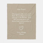 Handgeschreven gepersonaliseerd bericht Vrienden F Fleece Deken (Voorkant)