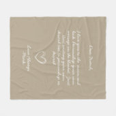 Handgeschreven gepersonaliseerd bericht Vrienden F Fleece Deken (Voorkant (Horizontaal))
