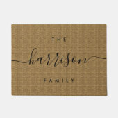 Handgeschreven | Gepersonaliseerde familie Deurmat (Voorkant)