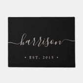 Handgeschreven | Gepersonaliseerde familienaam Deurmat (Voorkant)