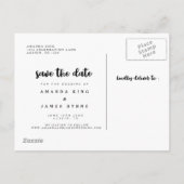 Handgeschreven gepersonaliseerde foto Sla de datum Aankondigingskaart (Achterkant)