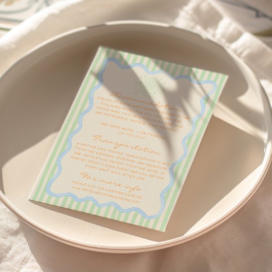 Handgeschreven geschilderde grillige bruiloft leuk informatiekaartje