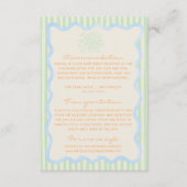 Handgeschreven geschilderde grillige bruiloft leuk informatiekaartje (Voorkant)