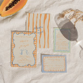 Handgeschreven geschilderde grillige kleurrijke br kaart