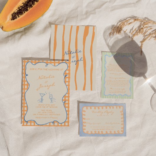 Handgeschreven geschilderde grillige kleurrijke br kaart