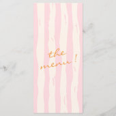 Handgeschreven geschilderde kleurrijke Pinstripes  Menu (Achterkant)
