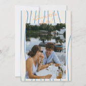 Handgeschreven geschilderde retro grillige foto br save the date (Voorkant)