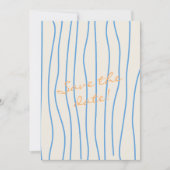 Handgeschreven geschilderde retro grillige funky b save the date (Voorkant)