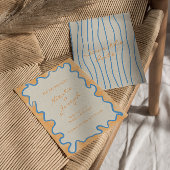 Handgeschreven geschilderde retro grillige funky b save the date