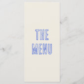 Handgeschreven getekend blauw retro eigenzinnige l menu (Achterkant)