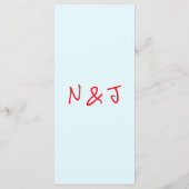 Handgeschreven getekend blauw rood retro eigenzinn menu (Achterkant)