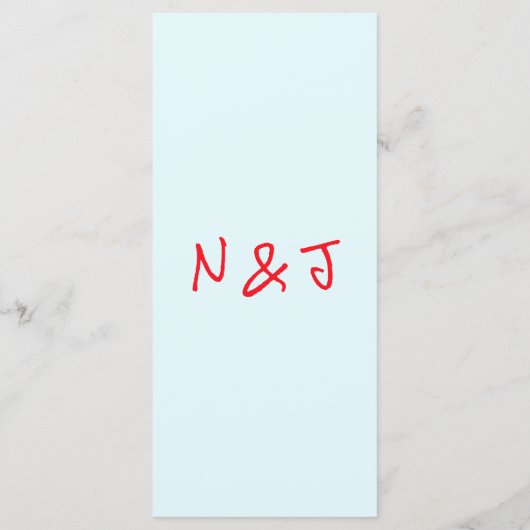 Handgeschreven getekend blauw rood retro eigenzinn menu (Achterkant)