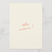 Handgeschreven getekend geschilderd unieke funky b menu (Achterkant)