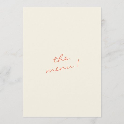 Handgeschreven getekend geschilderd unieke funky b menu (Achterkant)