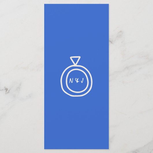 Handgeschreven getekende Retro Heldere Unieke Brui Menu (Achterkant)