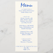 Handgeschreven getekende Retro Heldere Unieke Brui Menu (Voorkant)