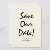 Handgeschreven getekende retro Lijst eigenzinnige Save The Date (Voorkant)