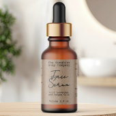 Handgeschreven Getypte Look Kraft Drupper Fles Lab Etiket