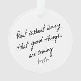 Handgeschreven Goede Dingen Komen Inspirerend Ornament