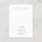 Handgeschreven Gold Text Modern Vertical Sjabloon Visitekaartje (Achterkant)