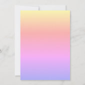 Handgeschreven gradiënt Genderneutraal Baby shower Kaart (Achterkant)