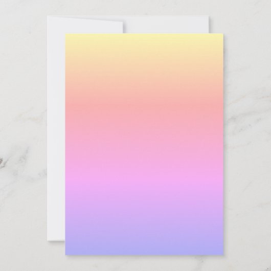 Handgeschreven gradiënt Genderneutraal Baby shower Kaart (Achterkant)