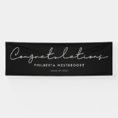 Handgeschreven Graduparty Gefeliciteerd Spandoek (Horizontaal)