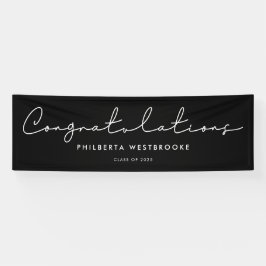 Handgeschreven Graduparty Gefeliciteerd Spandoek