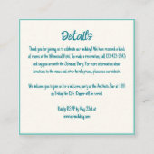 Handgeschreven grillige golvende grens bruiloft de informatiekaartje (Voorkant)