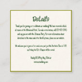 Handgeschreven grillige grens bruiloft details informatiekaartje (Voorkant)