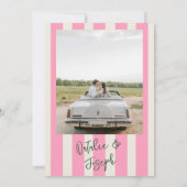 Handgeschreven grillige pastel zomer foto bruiloft save the date (Achterkant)
