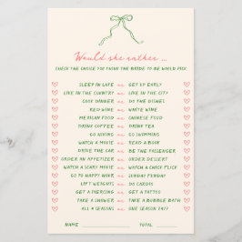 Handgeschreven groen roze wil ze liever spel