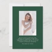 Handgeschreven Groen Script 2 Foto Afstuderen Aankondiging (Achterkant)