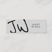 Handgeschreven Groot Letter Monogram Mini Visitekaartje (Voorkant)