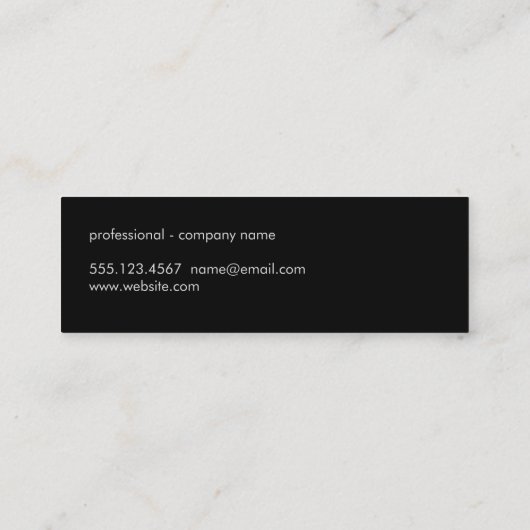 Handgeschreven Groot Letter Monogram Mini Visitekaartje (Achterkant)